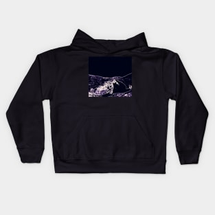 Neon Moon Landing Kids Hoodie